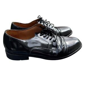 Bostonian Men's Classic Cap Toe Black Leather Dress Shoes Size 9.5